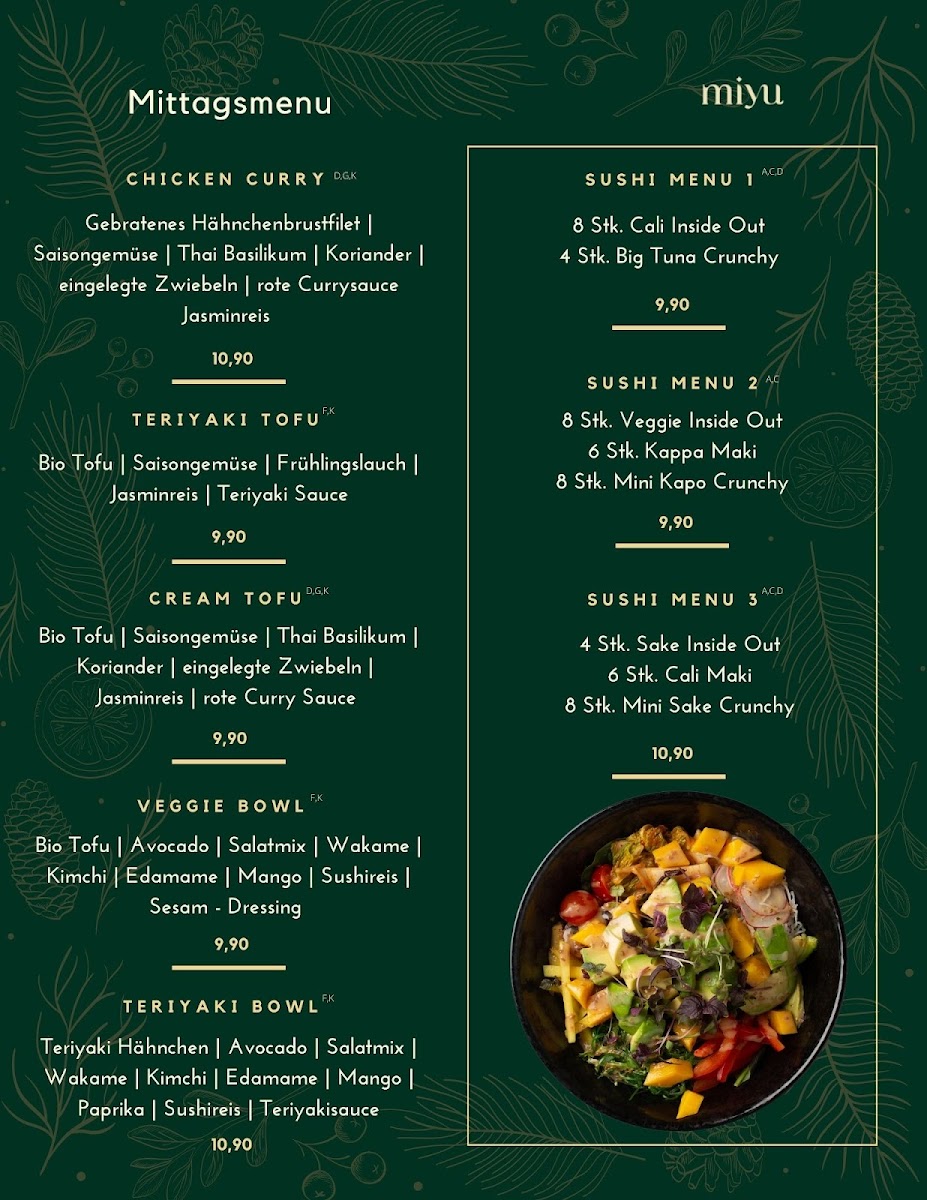 Menu Miyu - Finest Sushi & Asian Cuisine - Koln-1