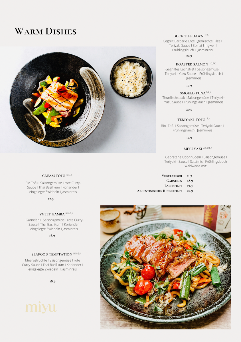 Menu Miyu - Finest Sushi & Asian Cuisine - Koln-3