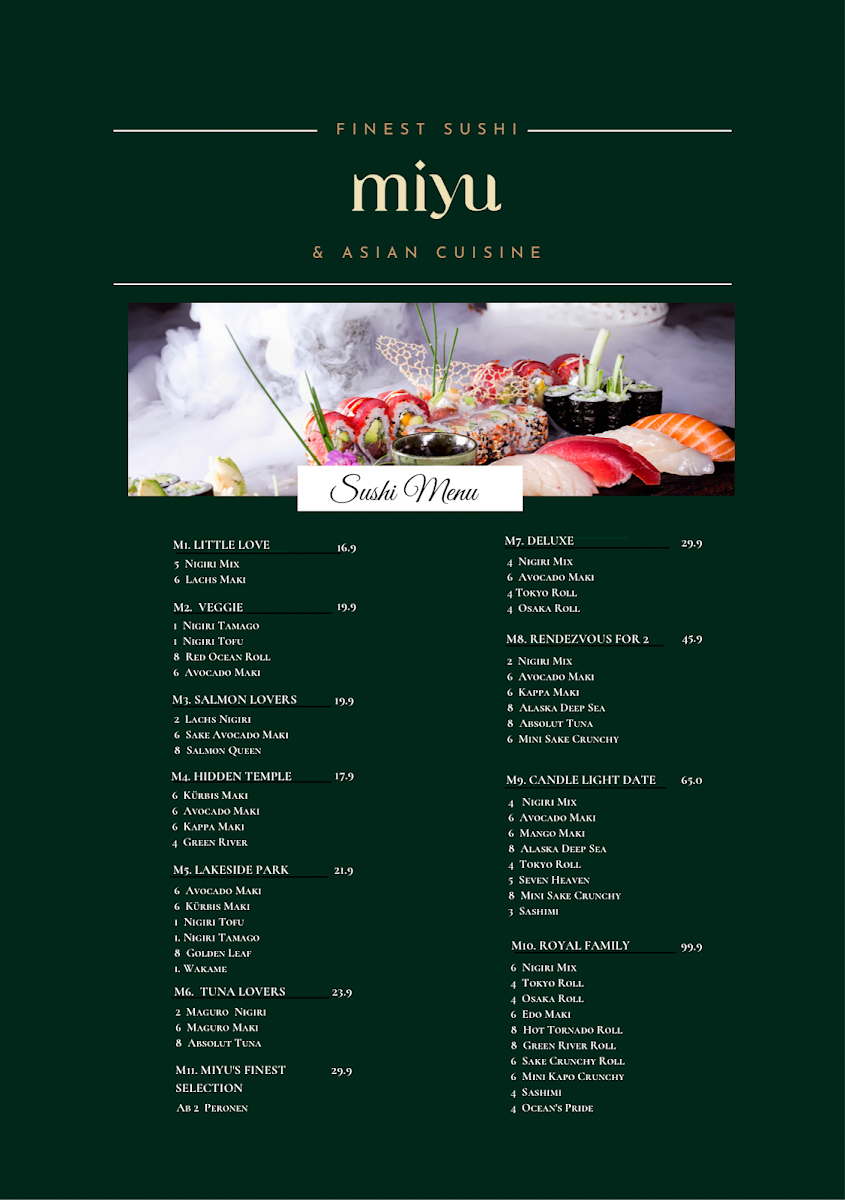 Menu Miyu - Finest Sushi & Asian Cuisine - Koln-4
