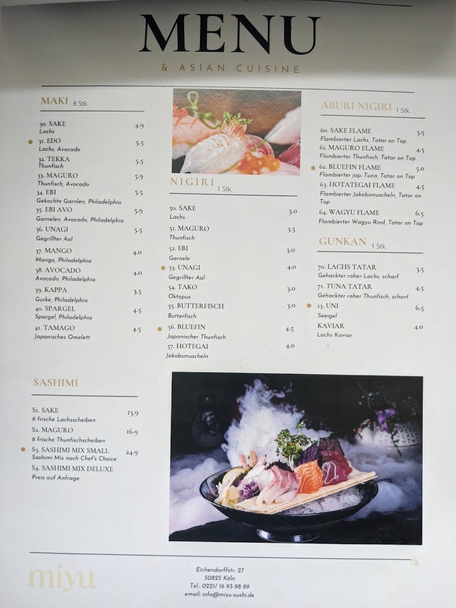 Menu Miyu - Finest Sushi & Asian Cuisine - Koln-8